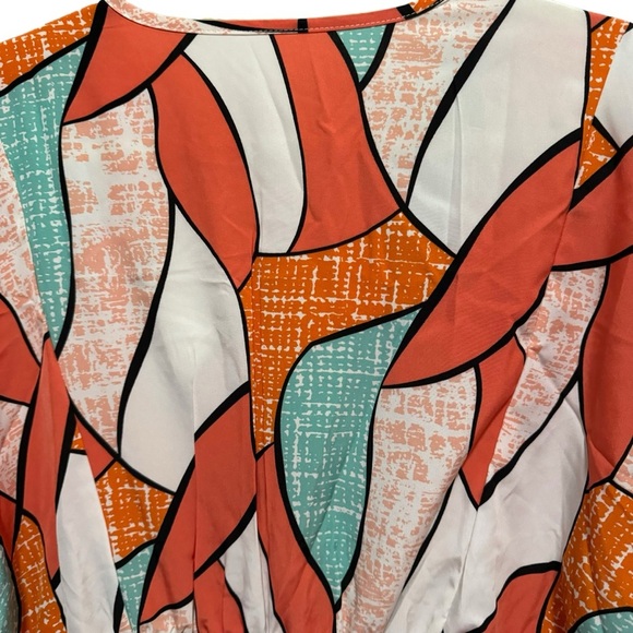 Romper / short jumpsuit - coral / teal / white - NWOT - size M - Picture 7 of 7